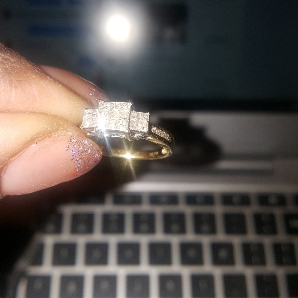 Princess Cut Diamond encouragement ring